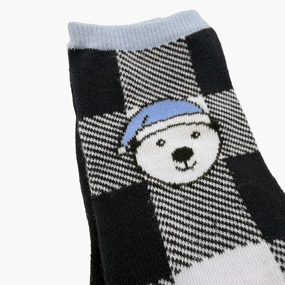 NWOT FASHIONNOVA Papa Bear Men's Plaid Holiday Crew Socks (Mutli-Color | OS) - Picture 2 of 3